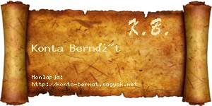 Konta Bernát névjegykártya
